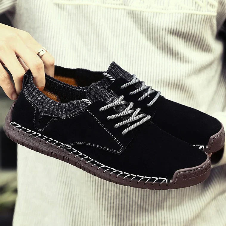 Oliver Comfort Fit Low-Top Moc-Toe Shoes | Lace-Up Solid Moc-Toe Shoes