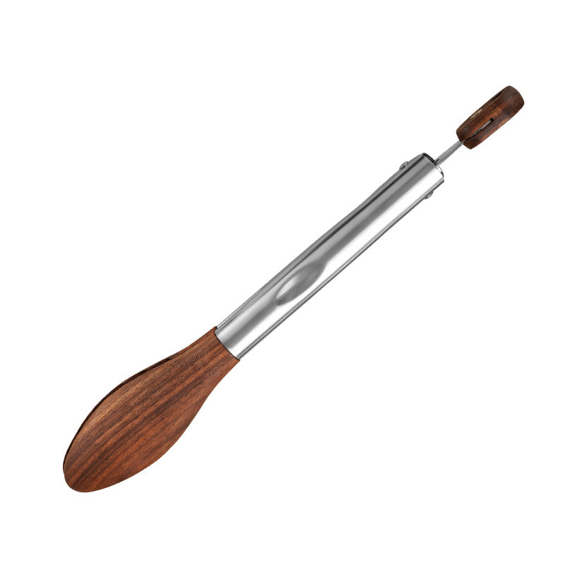 Modern Wood Handle Cooking Tongs With Stainless Steel Body
