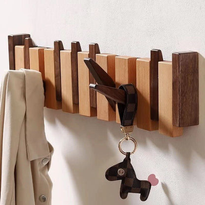 Wooden Piano Wall Hook With Multiple Pegs