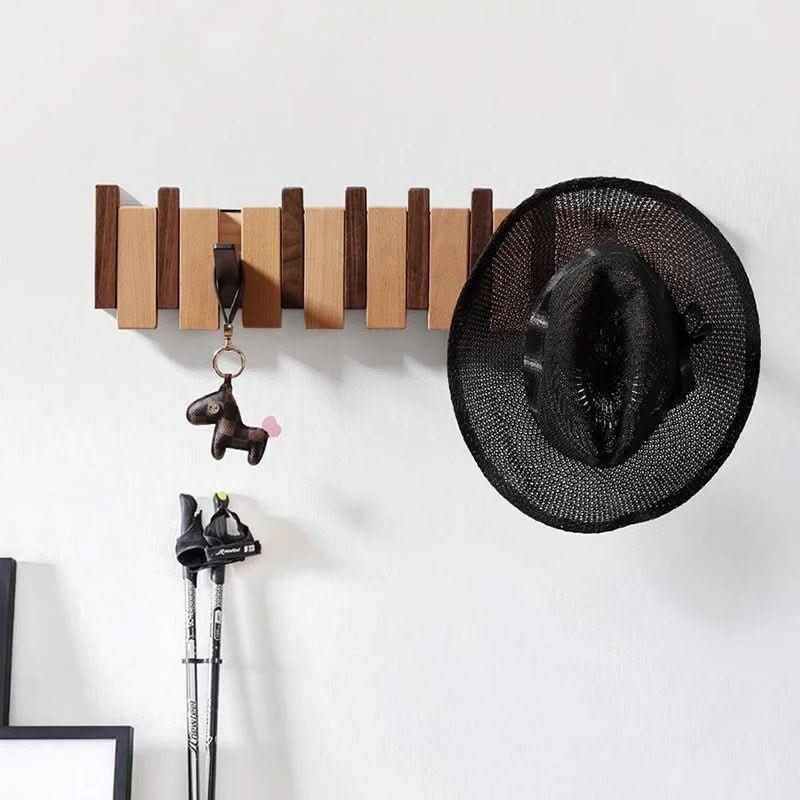 Wooden Piano Wall Hook With Multiple Pegs