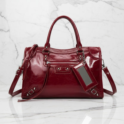 Riley Urban Shoulder Bag | Zip-Detail Moto City Bag