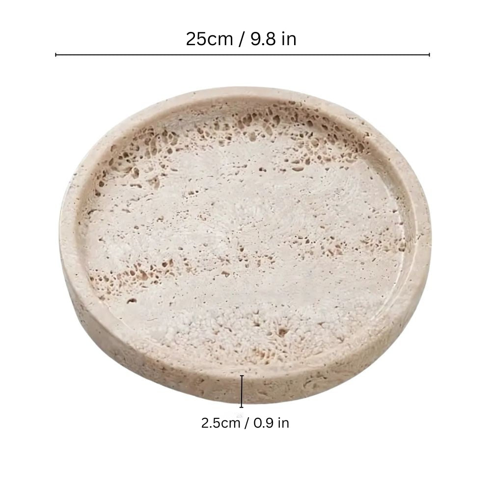 Travertine Stone Tray With Smooth Surface