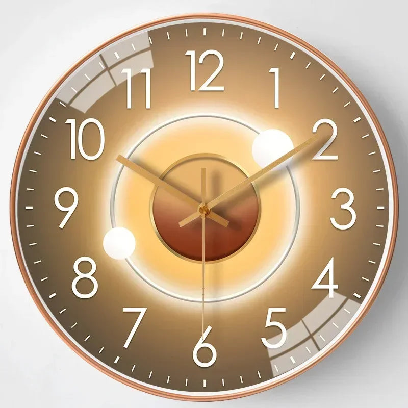 Modern Acrylic Mirror and Plastic Wall Clock