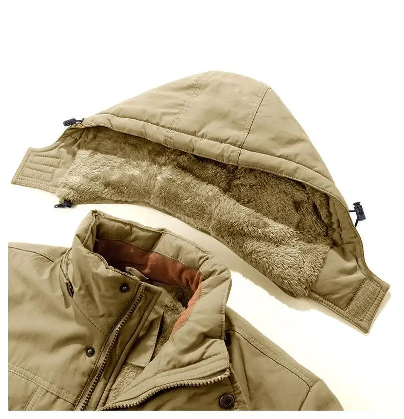 Theodore Hooded Parka | Cargo Pockets Fleece-Lined Parka
