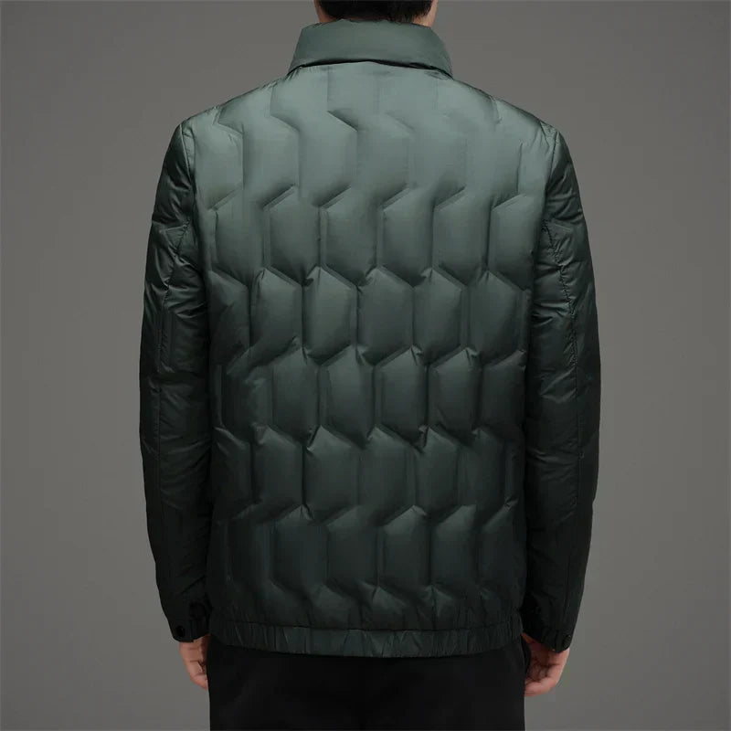 Jack Quilted Stand Collar Puffer Jacket | Zip Up Hip-Length Puffer Jacket