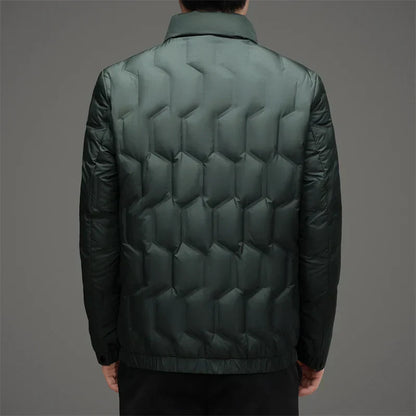 Jack Quilted Stand Collar Puffer Jacket | Zip Up Hip-Length Puffer Jacket