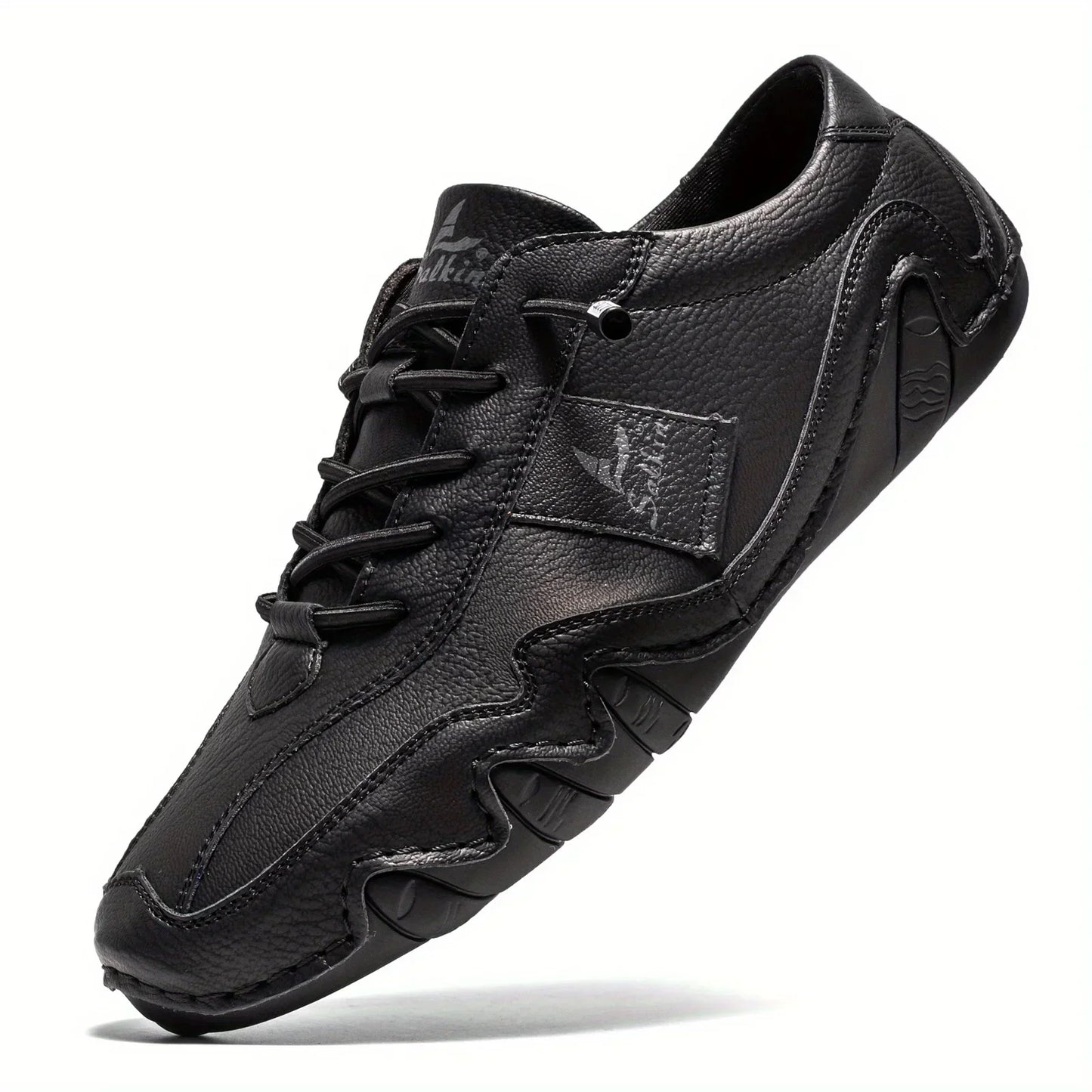 Oscar Low-Top Lace-Up Shoes | Contrast Stitching Ankle-Height Lace-Up Shoes