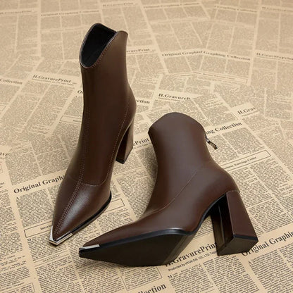 Chrome Tip Chelsea Leather Boot