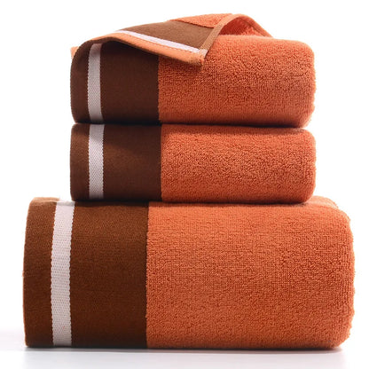 Cotton Bath Towel Set With Plush Texture