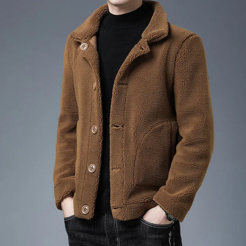 Oscar Relaxed Fit Sherpa Jacket | Collared Button Front Jacket