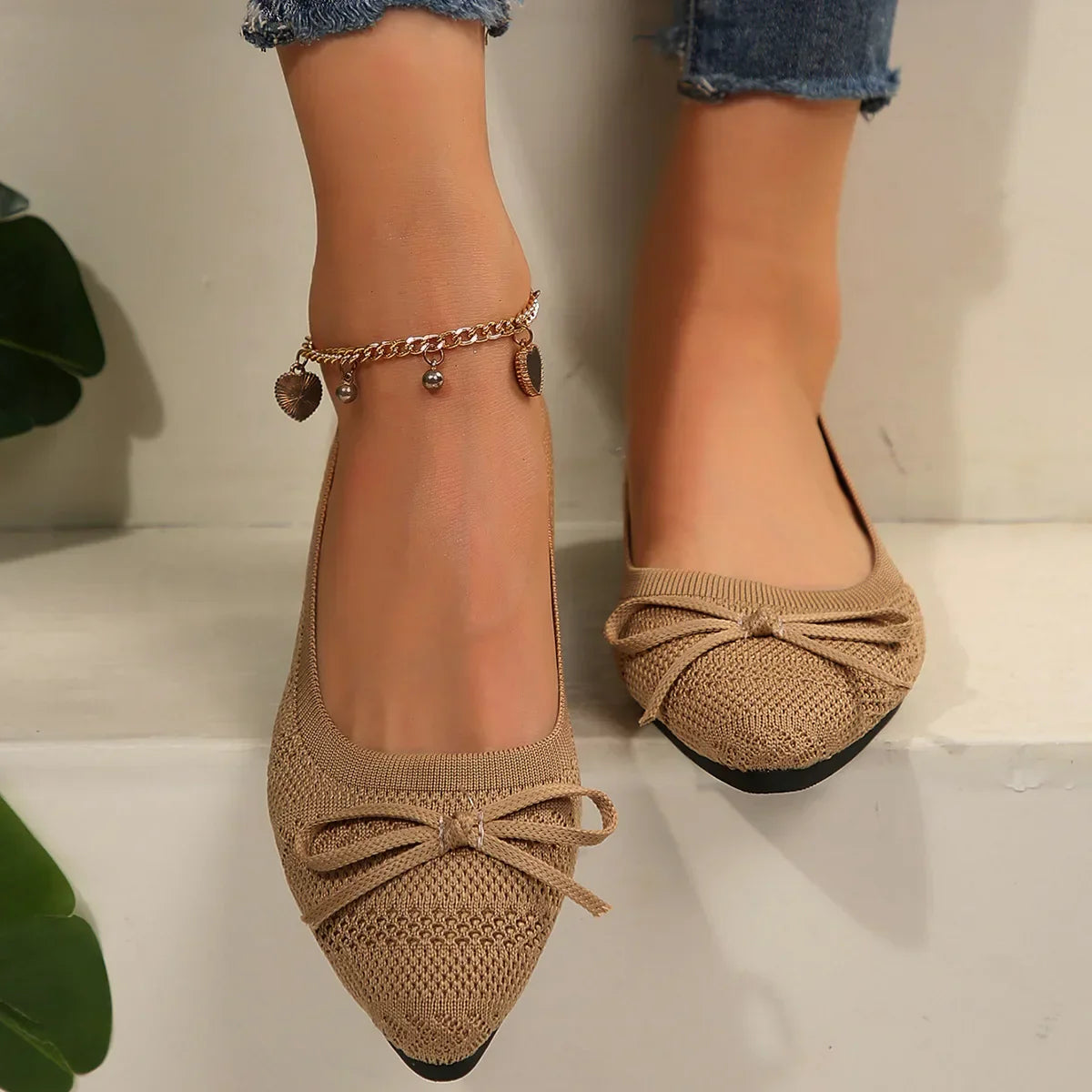 Bow-Knit Flats