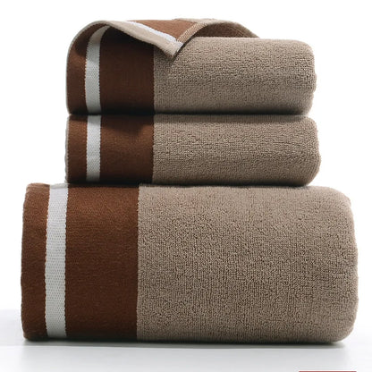 Cotton Bath Towel Set With Plush Texture