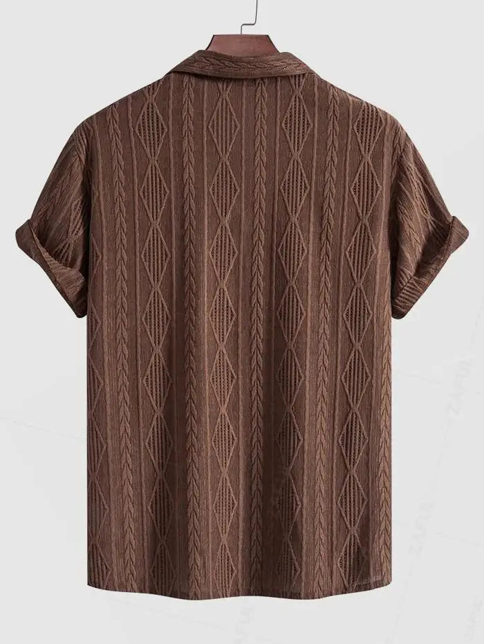 3D-Printed Geometric Casual Shirt
