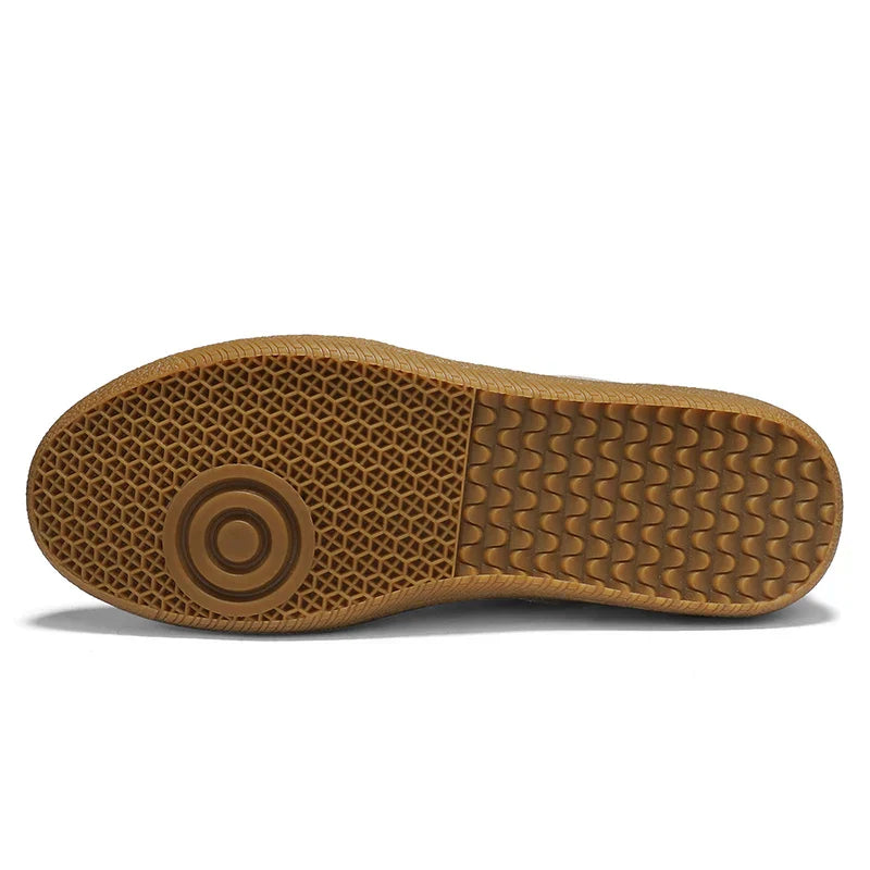 Renlow Suede Low-Top Sneakers with Textured Mesh and Gum Sole