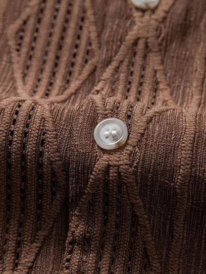 3D-Printed Geometric Casual Shirt