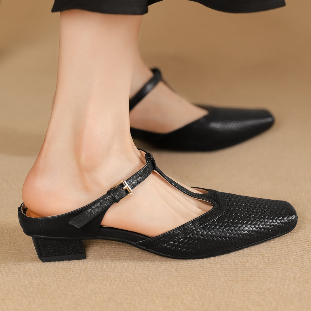 Isabella Leather Mules