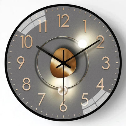 Modern Acrylic Mirror and Plastic Wall Clock
