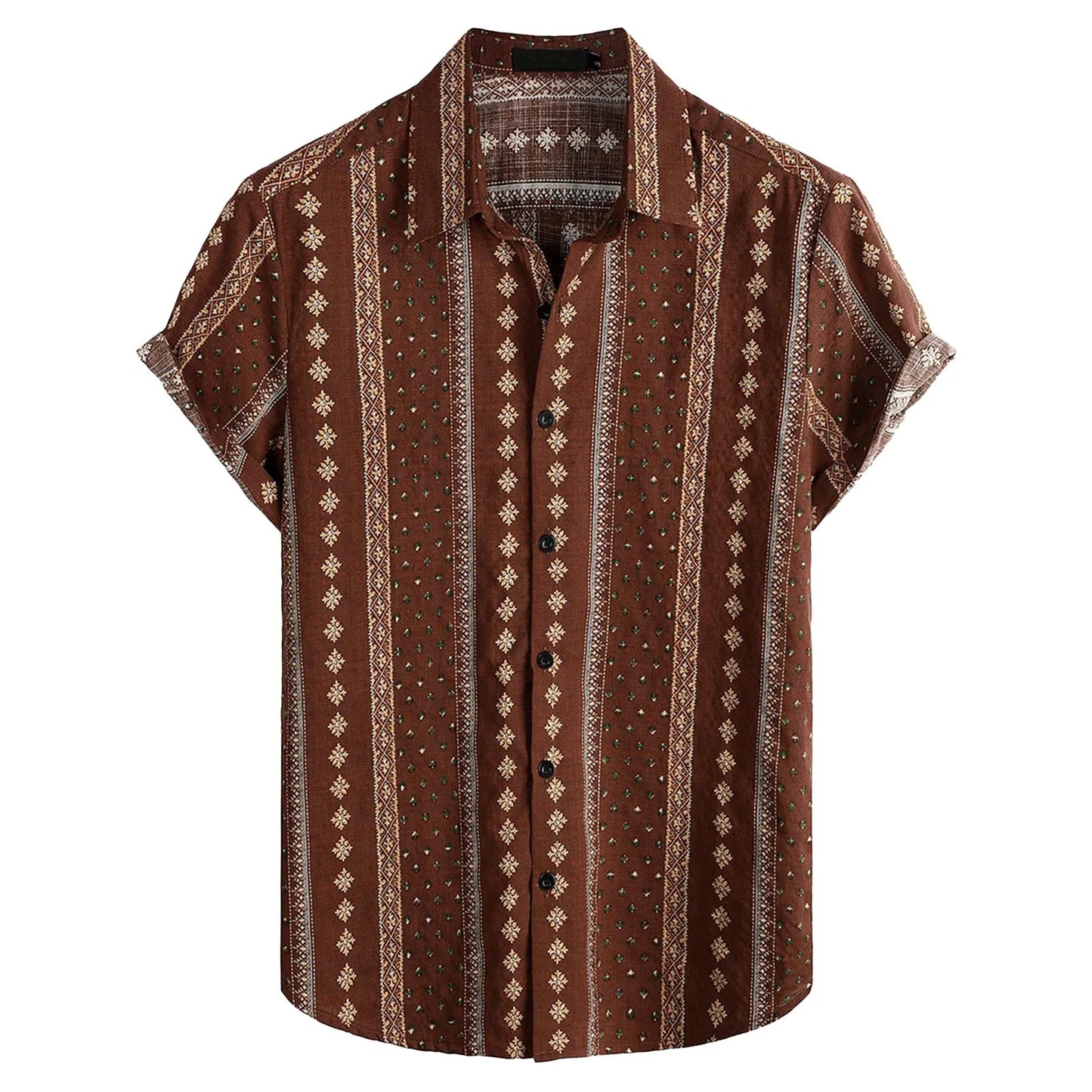 Hawaiian 3D Print Casual Button-Up Shirt