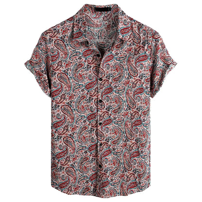 Hawaiian 3D Print Casual Button-Up Shirt