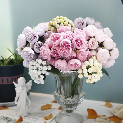 Classic Silk Peony Bouquet