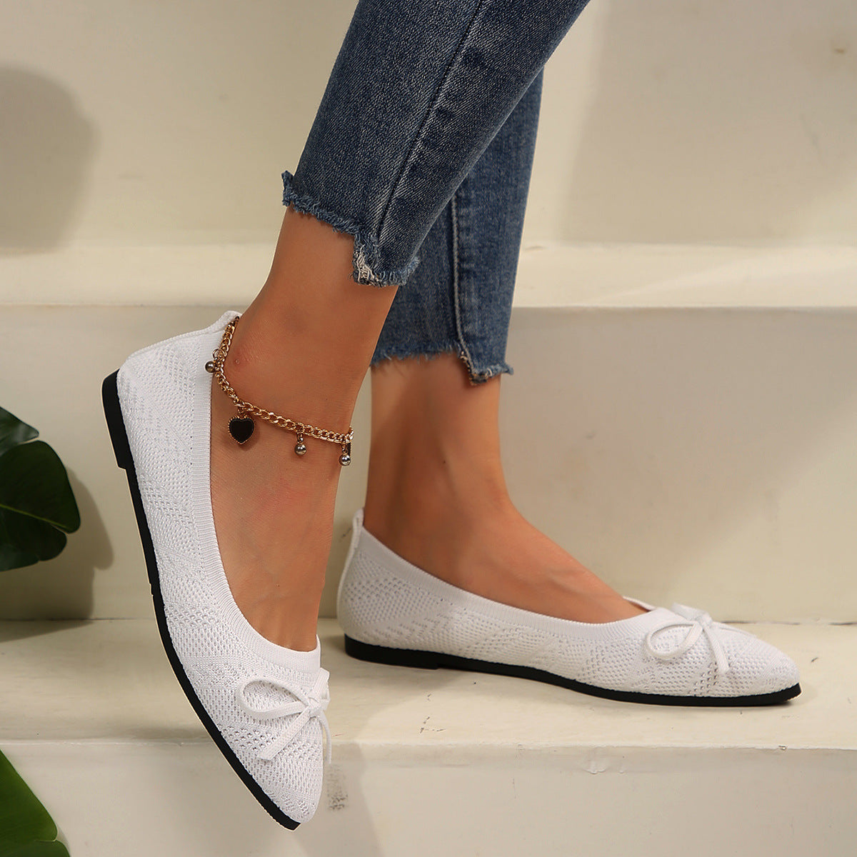 Bow-Knit Flats