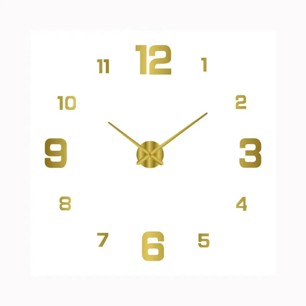Modern Acrylic Mirror and Plastic Wall Clock