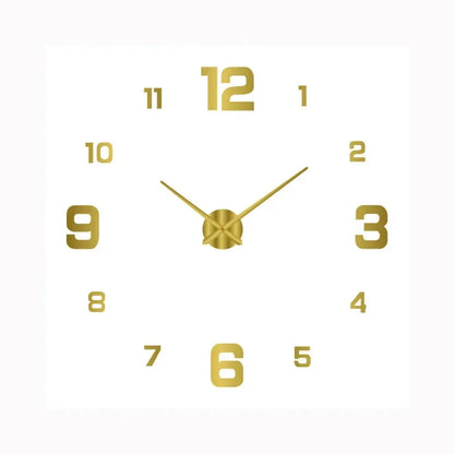 Modern Acrylic Mirror and Plastic Wall Clock