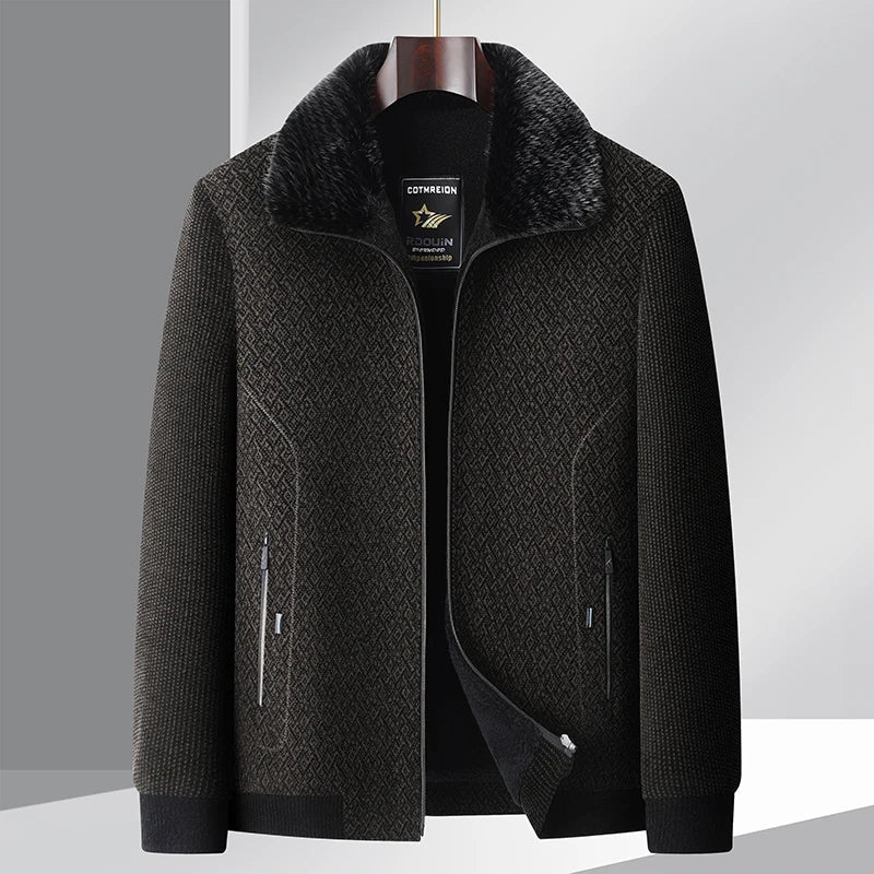 Fur-lined Collar Jacket