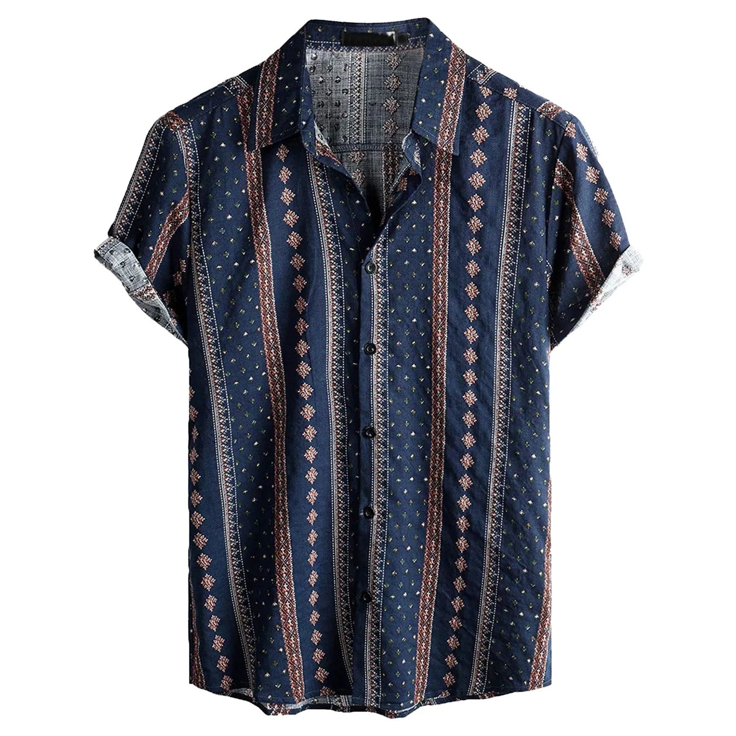 Hawaiian 3D Print Casual Button-Up Shirt