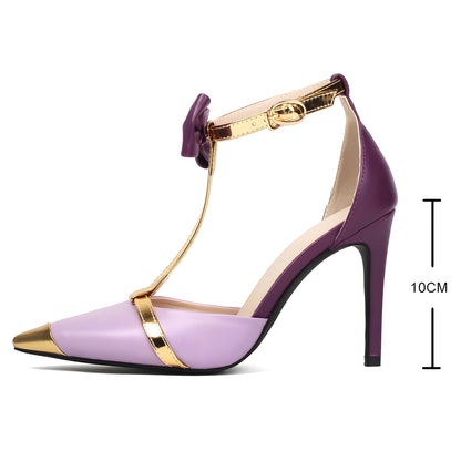 Gisele Bow-Strap Stilettos