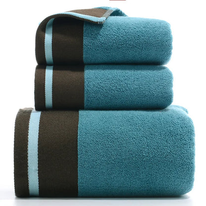 Cotton Bath Towel Set With Plush Texture