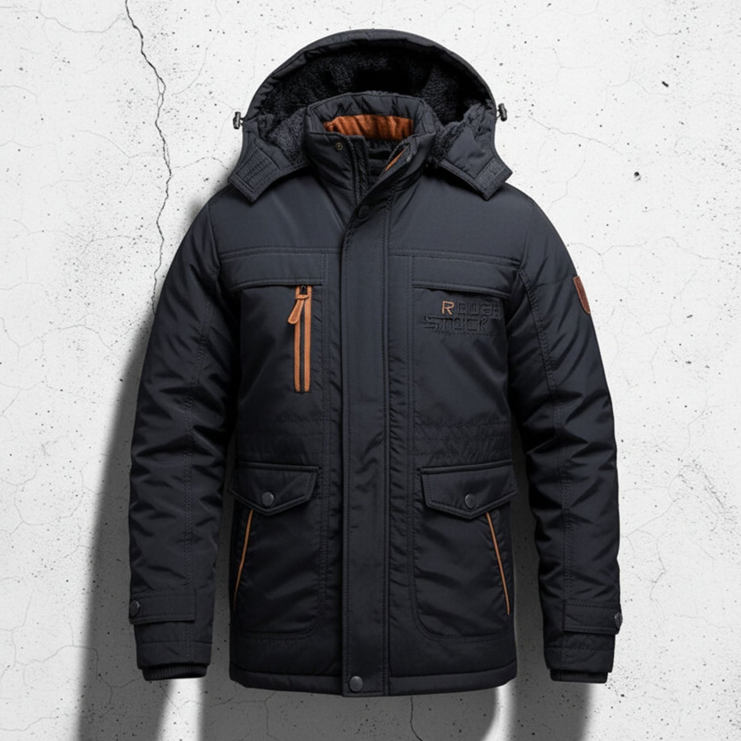 Theodore Hooded Parka | Cargo Pockets Fleece-Lined Parka