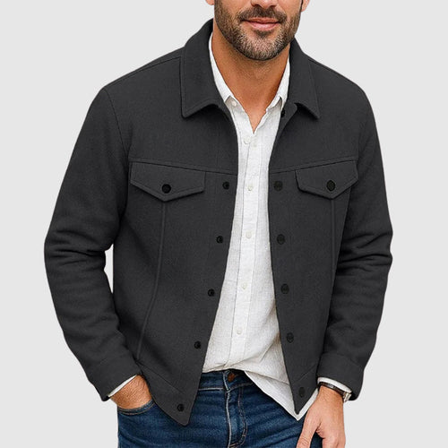 Oliver Regular Fit Shirt Jacket | Collared Button Front Shirt Jacket
