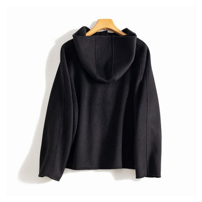 Isla Hooded Coat | Button Front Pockets Coat