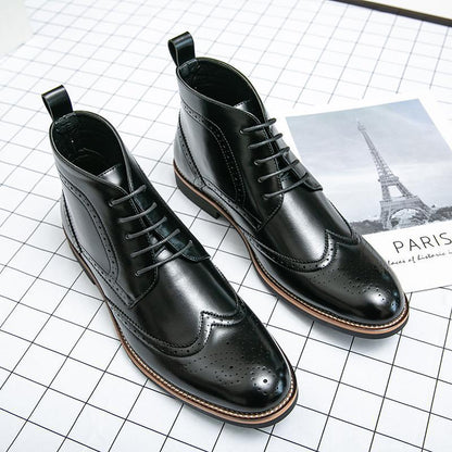 Herman Brogues Leather Boots