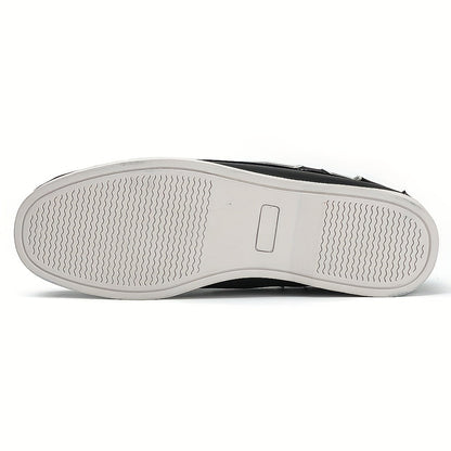 Thomas Leather Slip-On Boat Shoes – Color-Blocked Low-Top Design