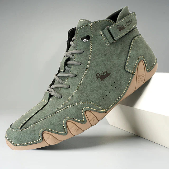 Lace-Up Ankle Boots – Solid Moc Toe Casual Design
