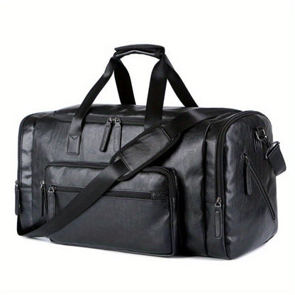 Arthur Two-Tone Duffle Bag | Top Handle Shoulder Strap Duffle Bag