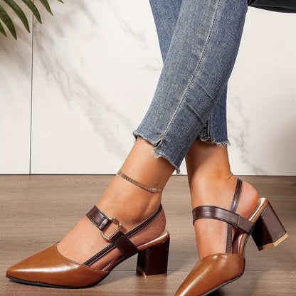 Isla Slingback Pumps | Colorblock Block Heel Pumps