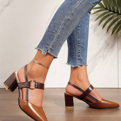 Isla Slingback Pumps | Colorblock Block Heel Pumps