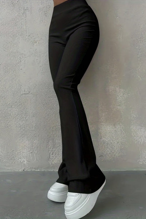 ZARIELLE – Ribbed High-Waist Slim Leggings