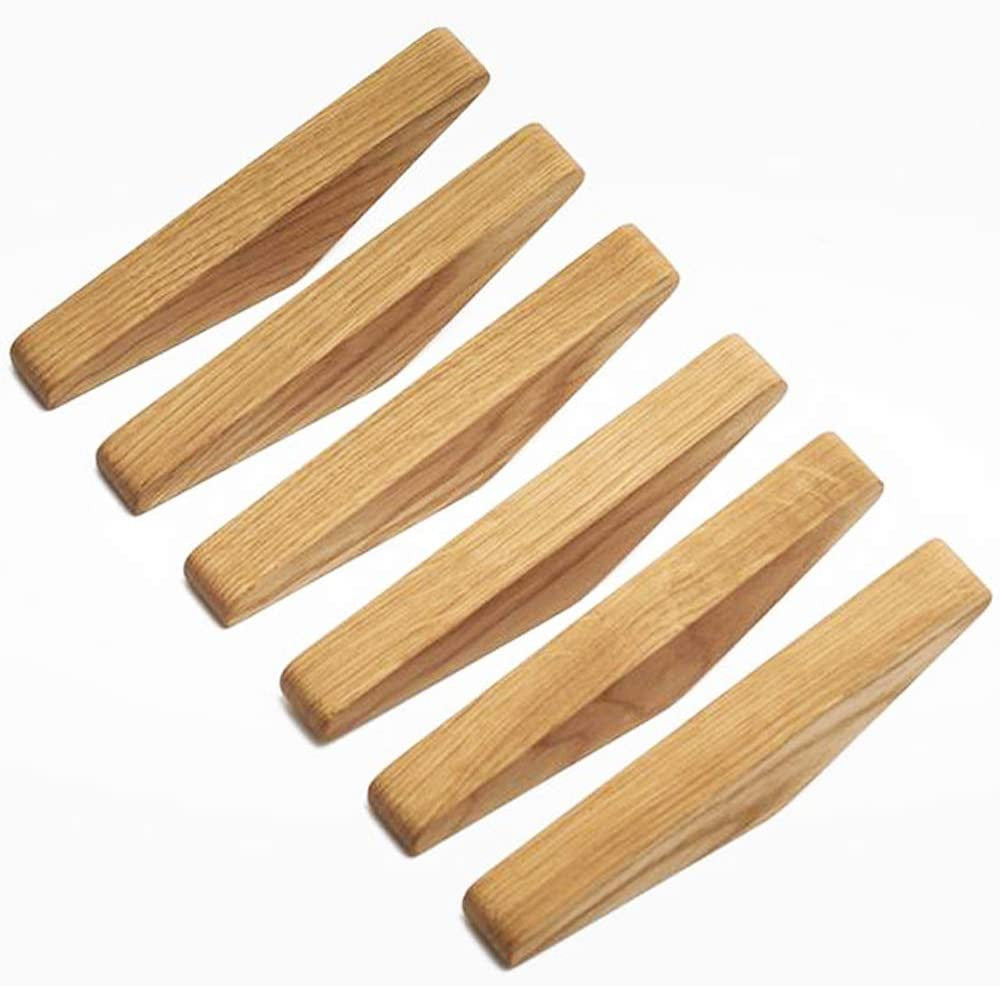 Minimalist Angled Wooden Wall Hook With Geometric Design