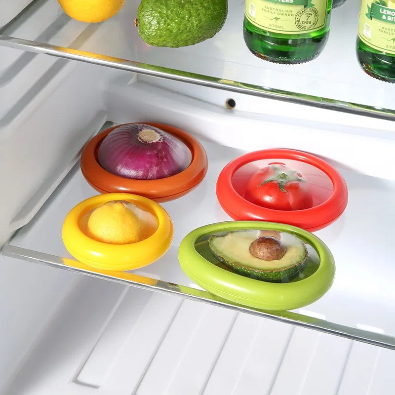 Modern Plastic Food Storage Pods With Transparent Tops