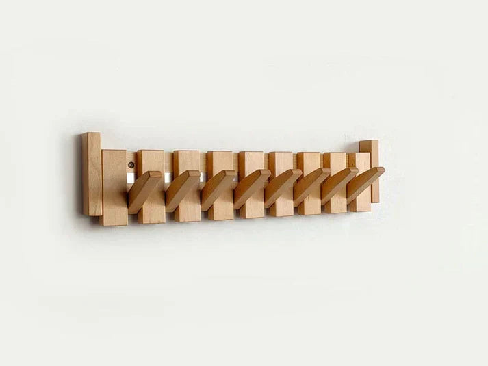 Minimalist Wooden Wall-Mounted Coat Rack