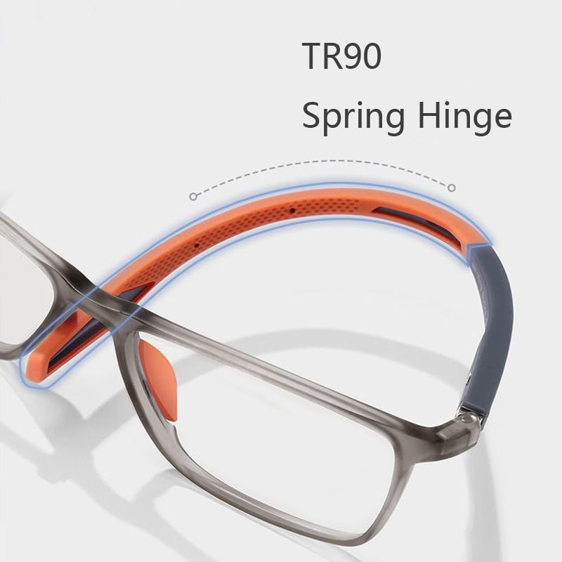Freddie Two-Tone Rectangular Glasses – Textured Grip Modern Design