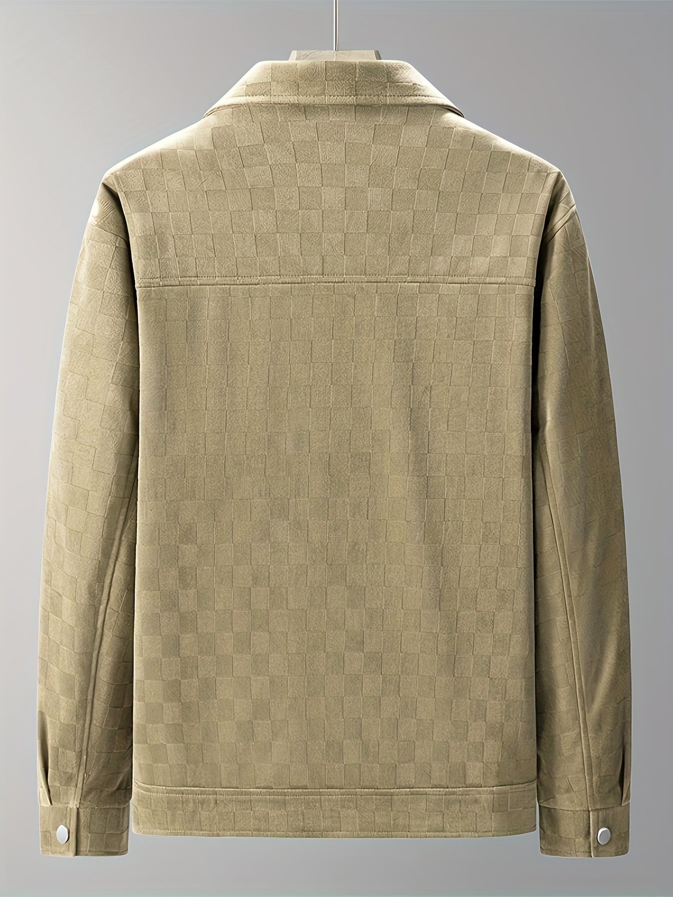 Leo Relaxed Fit Trucker Jacket | Checkered Button Front Trucker Jacket
