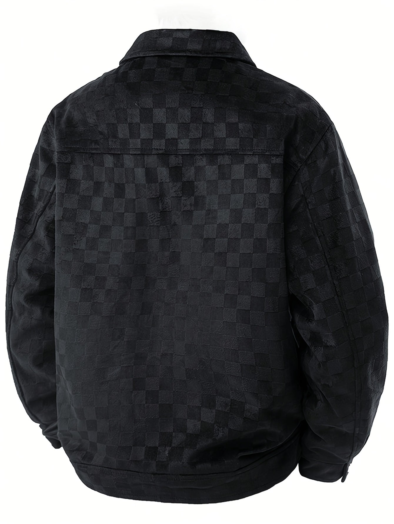 Leo Relaxed Fit Trucker Jacket | Checkered Button Front Trucker Jacket