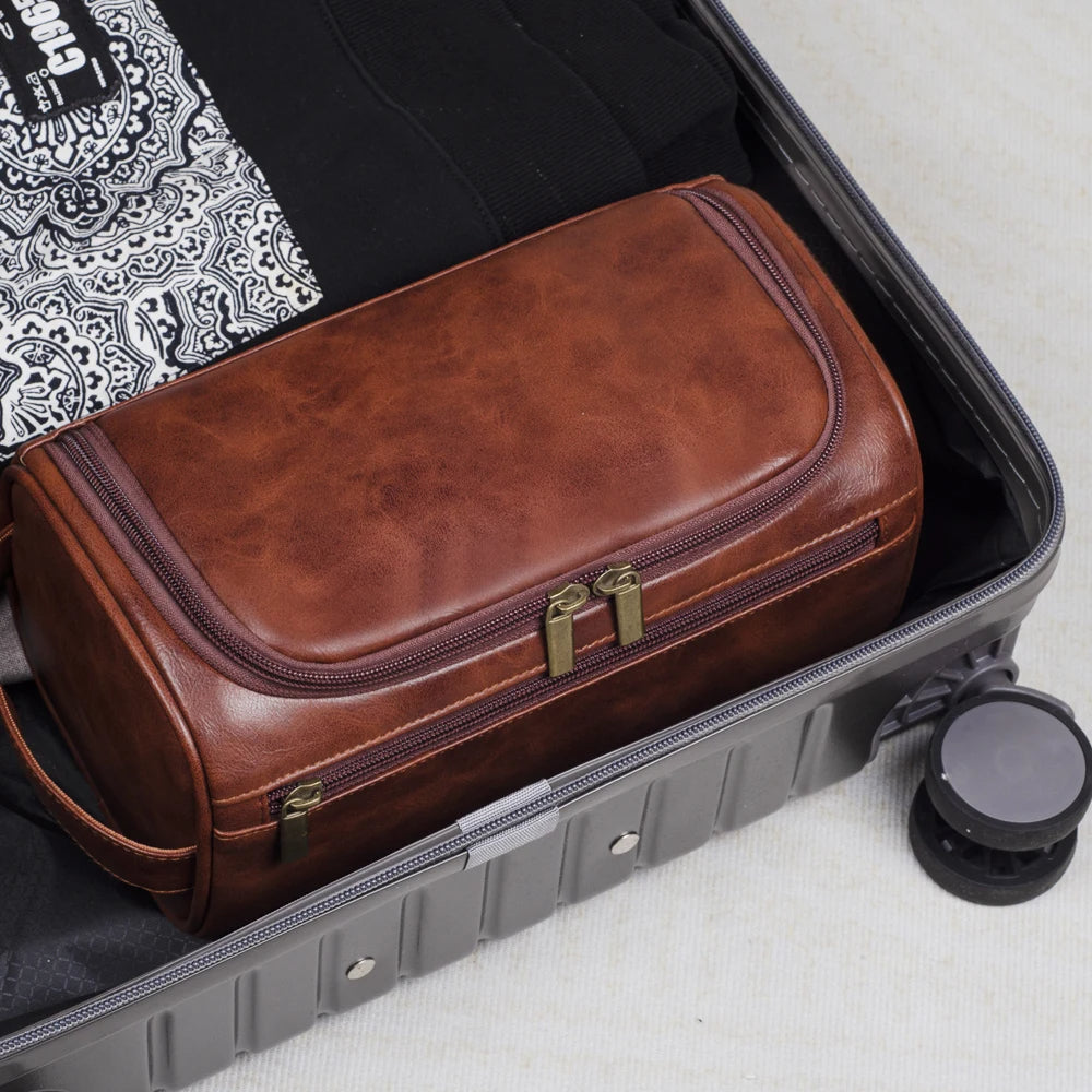 Classic Leather Toiletry Bag