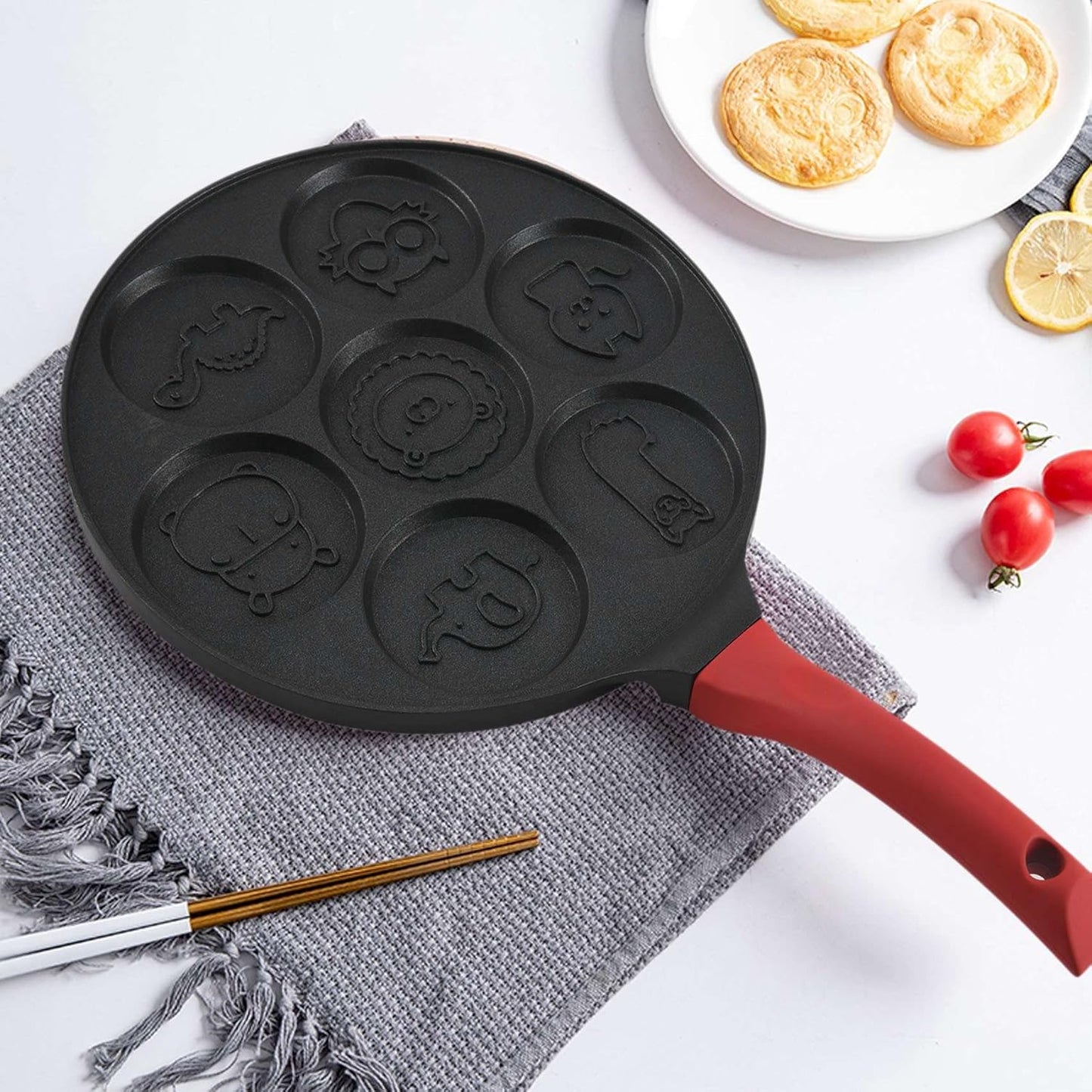 Non-Stick Animal Pancake Pan With Ergonomic Handle