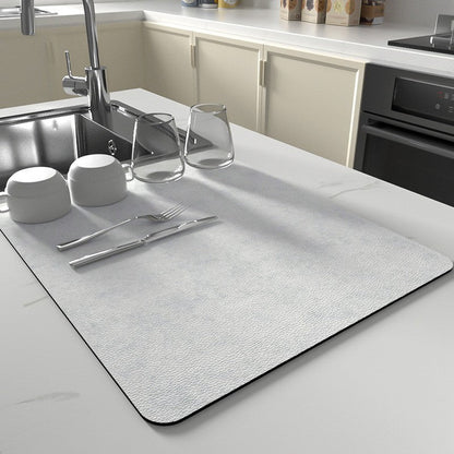 Silicone Dish Drying Mat With Non-Slip Quick-Dry Surface